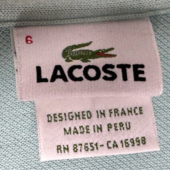 Vintage Lacoste Short Sleeve Polo with Pocket -Classic Retro Style - Picture 5 of 6